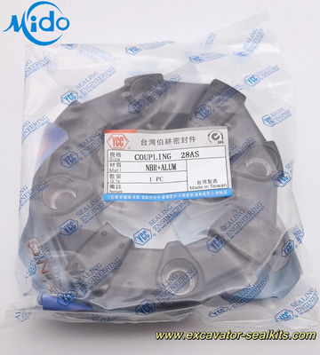 Black Standard Size Centaflex Rubber Coupling For Excavator