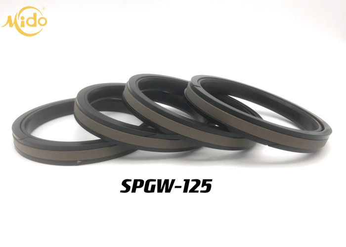 SPGW 125 Double Acting Piston Seal , Excavator High Pressure Piston Seals