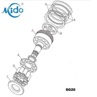 VOE14512788 14512788 Complete TOSHIBA SG20 Swing Motor Seal & Repair Kit For EC360 Excavator.